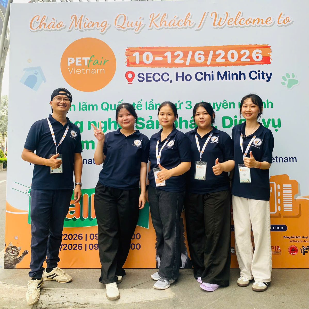 The WINVN INT team at Pet Fair Vietnam 2026 in Ho Chi Minh City